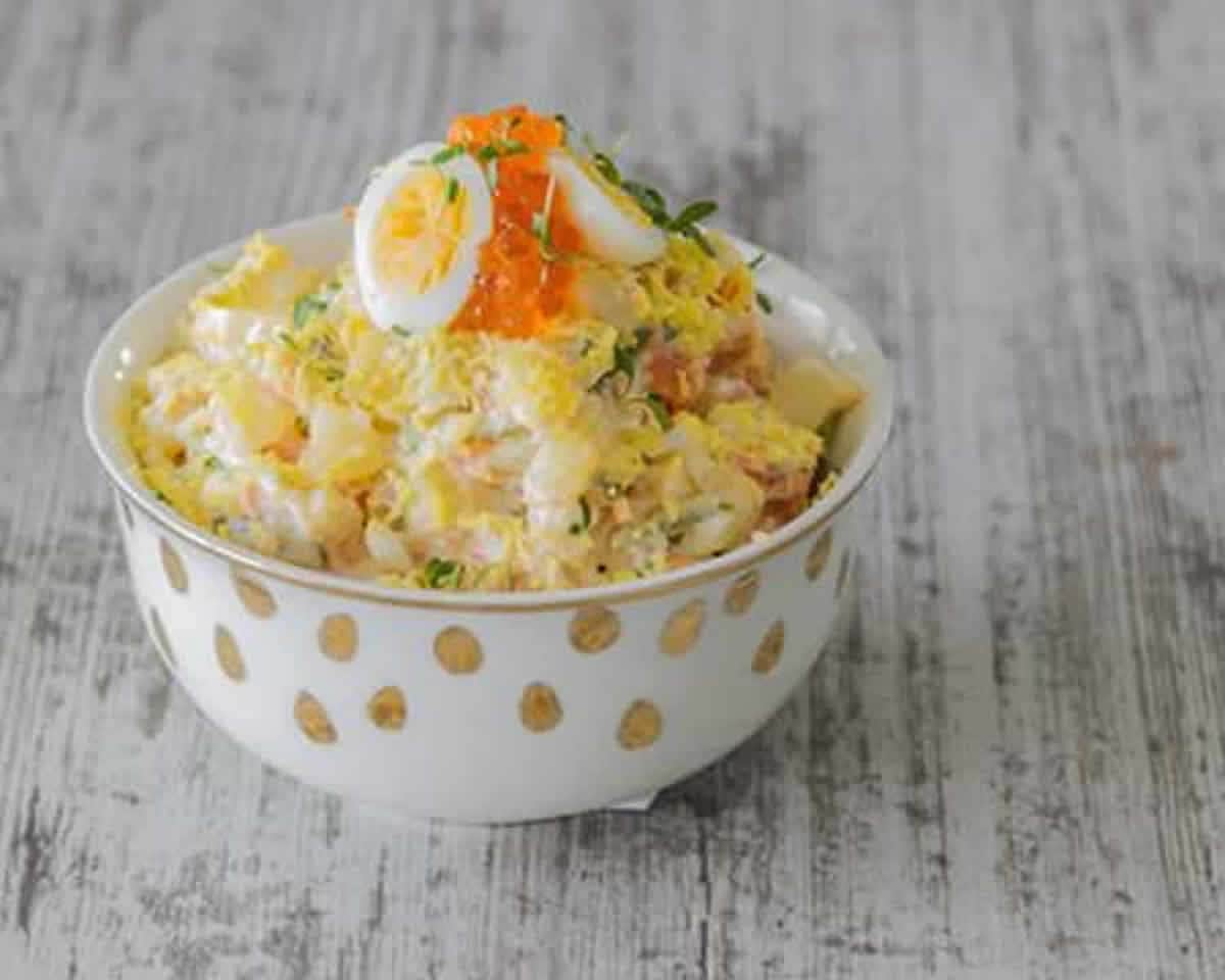 Verrines œufs mimosa au thon (Noël)